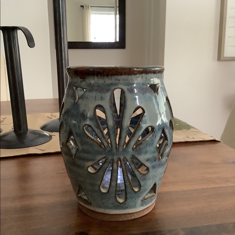 Beautiful pottery candle holder